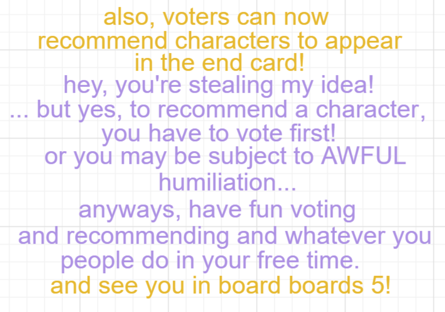 A panel from Running Duos, episode four of the Board Boards object show by Furretwalk/WalkingFurret.